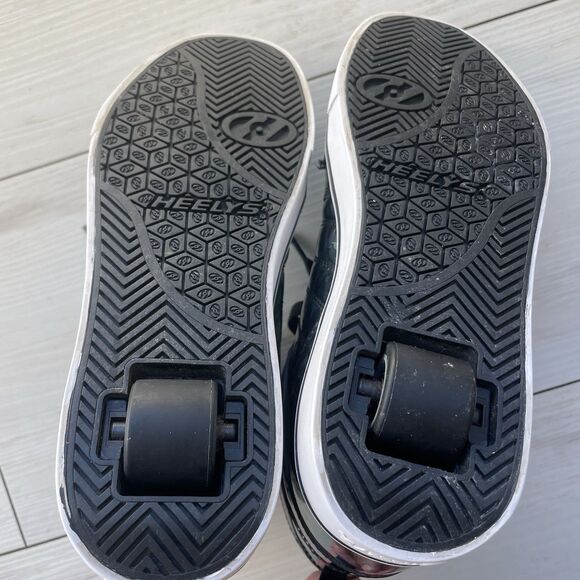 HEELYS Uptown Youth Size 5 Skate HIGH TOP Shoes Purple GLITTER Disco Sneaker EUC - Picture 7 of 8